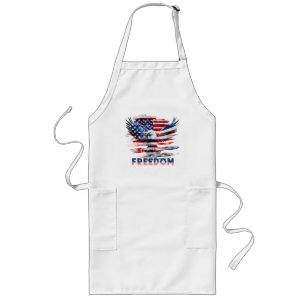 Flag and eagle of the United States.Freedom. Long Apron
