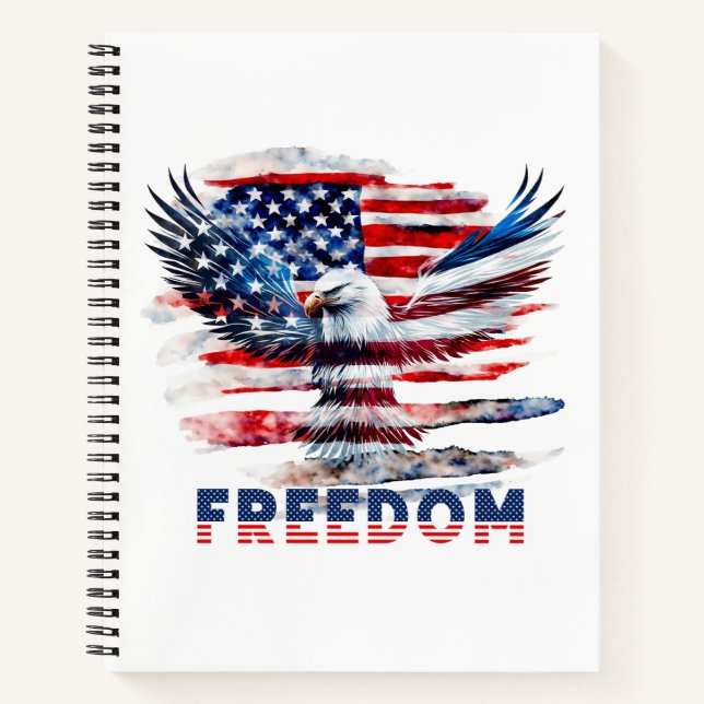 Flag and eagle of the United States.Freedom. Notebook (Front)