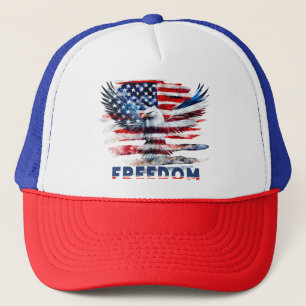 Flag and eagle of the United States.Freedom. Trucker Hat