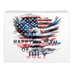 Flag and eagle of the United States. Independence Calendar