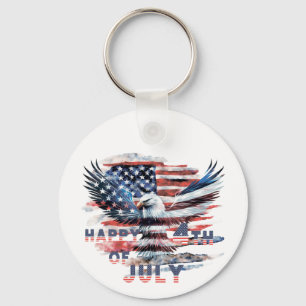Flag and eagle of the United States. Independence Keychain
