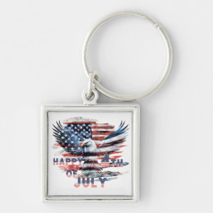 Flag and eagle of the United States. Independence Keychain