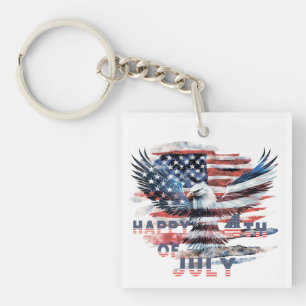 Flag and eagle of the United States. July 4th. In  Keychain