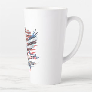 Flag and eagle of the United States.July 4th. Inde Latte Mug