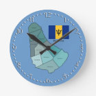 Flag and Map of Barbados