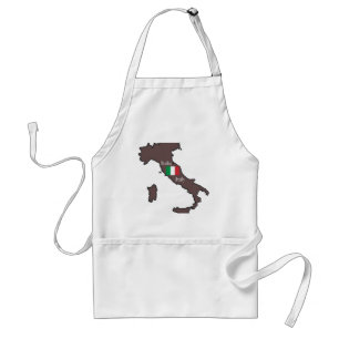 Flag and Map of Italy Standard Apron