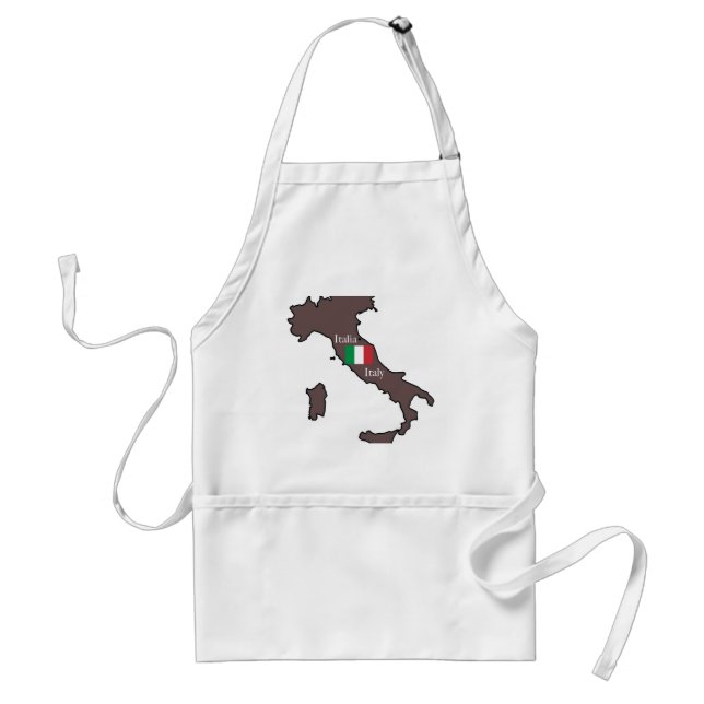 Flag and Map of Italy Standard Apron (Front)