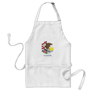 Flag and Seal of Illinois Standard Apron