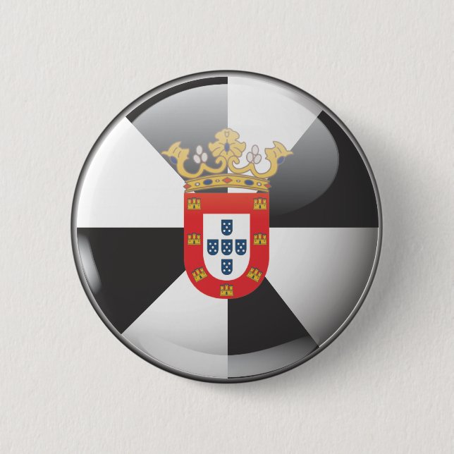 Flag and shield of Ceuta 2 Inch Round Button (Front)