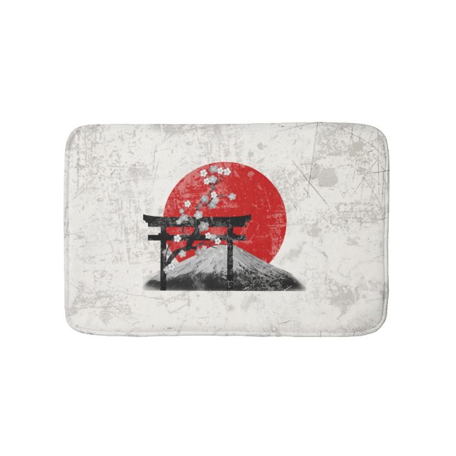 Flag and Symbols of Japan ID153 Bath Mat (Front)