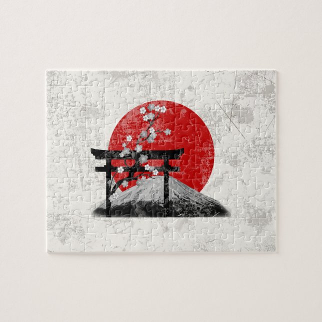 Flag and Symbols of Japan ID153 Jigsaw Puzzle (Horizontal)