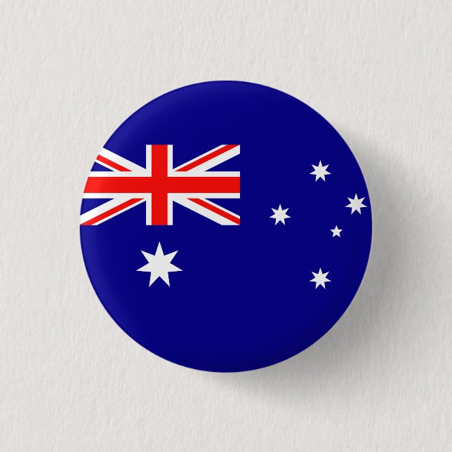 Flag Australia 1 Inch Round Button (Front)