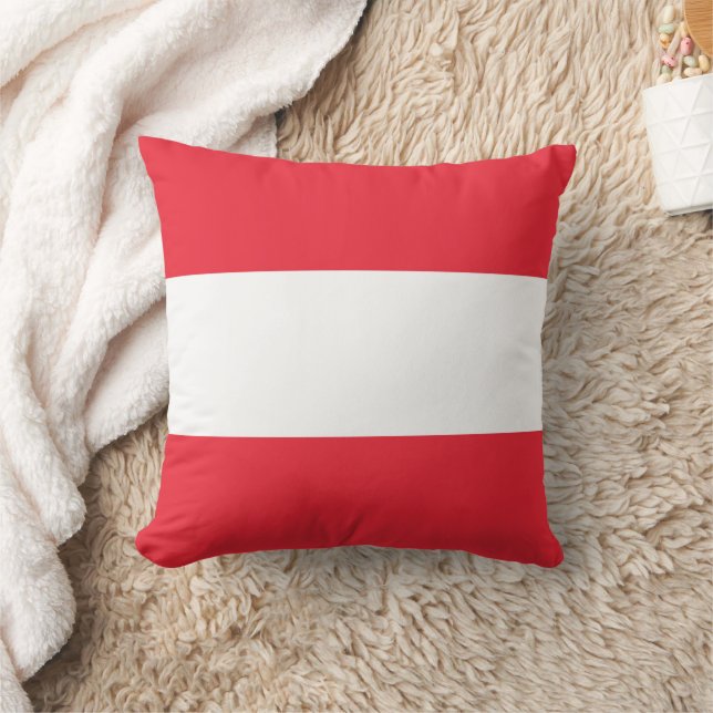 Flag Austria Throw Pillow (Blanket)