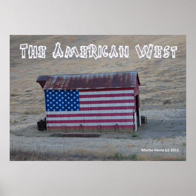 Flag Barn - The American West - Poster (Front)