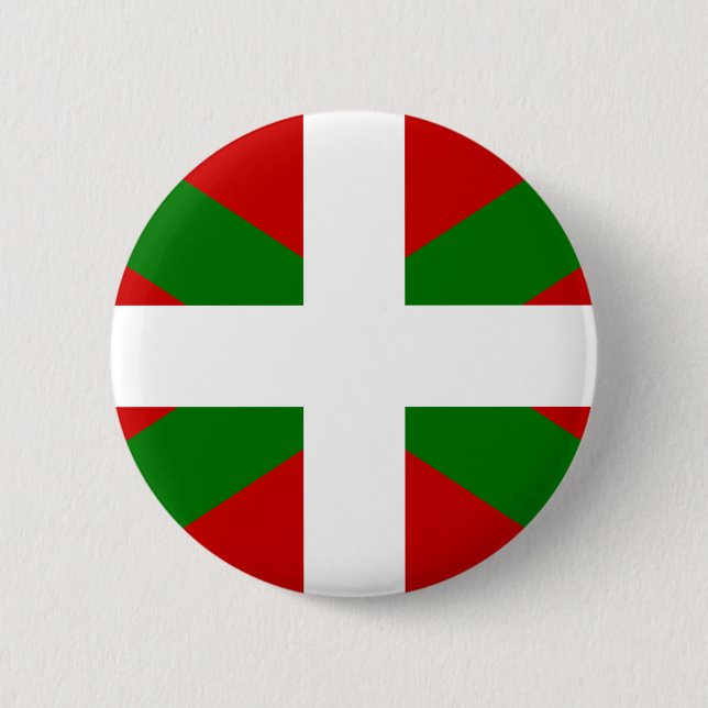 Flag Basque Country euskadi 2 Inch Round Button (Front)