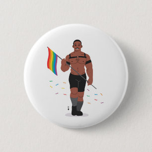 FLAG-BEAR-ERS  3 2 INCH ROUND BUTTON