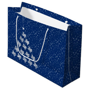 Flag Blue Scribbled Texas Christmas Tree Large Gift Bag