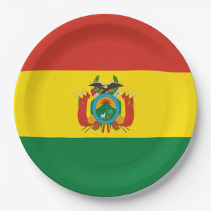 Flag: Bolivia Paper Plate