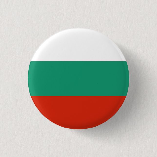 Flag Bulgaria tricolor 1 Inch Round Button (Front)