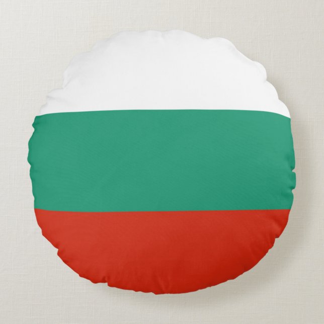 Flag Bulgaria tricolor Round Pillow (Front)