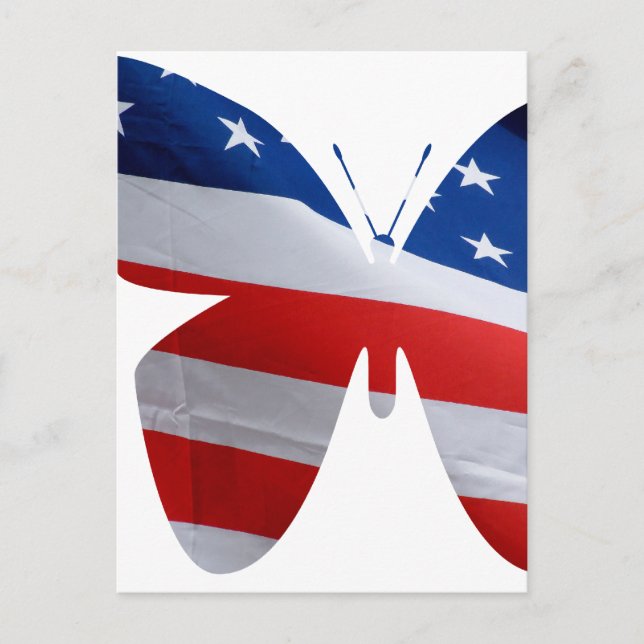 flag butterfly postcard (Front)