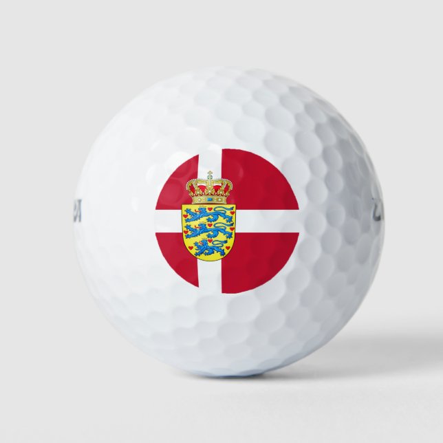 Flag/ coat of arms of Denmark Golf Balls (Front)