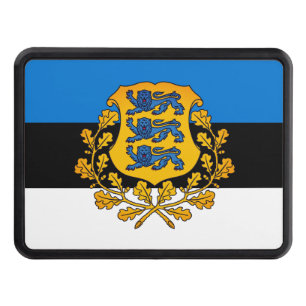 Flag/ coat of arms of Estonia Trailer Hitch Cover