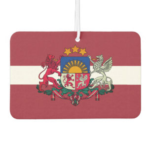 Flag/ coat of arms of Latvia Air Freshener