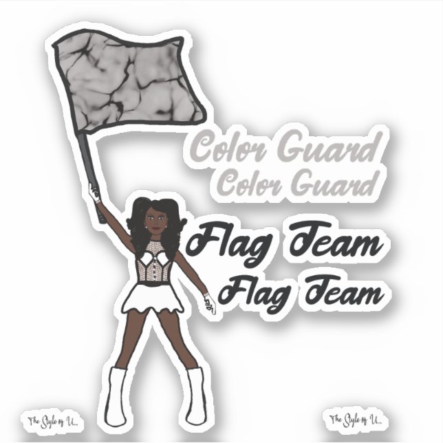 Flag Colour Guard Stickers (Diamond) (Front)