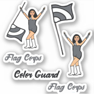 Flag Colour Guard Stickers ( Steel Grey)