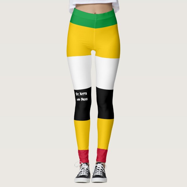Flag Colours of St. Kitts   Leggings (Front)