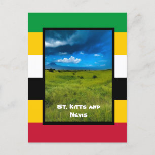 Flag Colours of St. Kitts Postcard