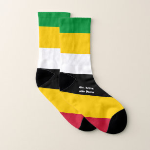 Flag Colours of St. Kitts  Socks
