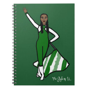 Flag Dancer Green White Accent F Notebook