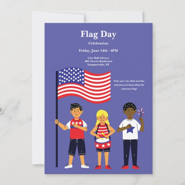 Flag Day Celebration Invitation (Front)