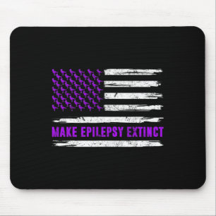 Flag Dinosaur Make Epilepsy Extinct Awareness Kids Mouse Pad