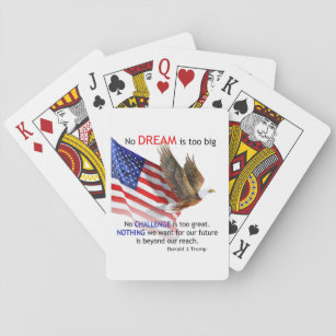 Flag & Eagle Donald J Trump Quote Playing Cards