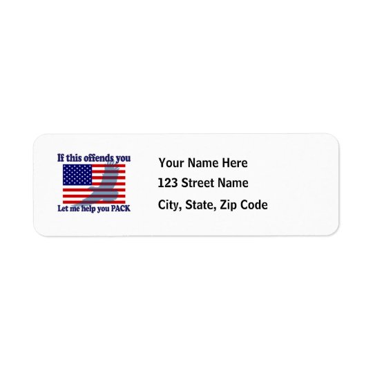 Flag & Eagle Patriot Return Address Label