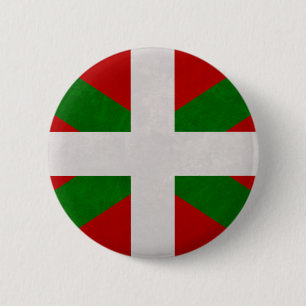 Flag Euskadi Pays Basque 2 Inch Round Button