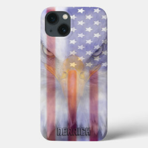 Flag   Faded Eagle   Personalized iPhone 13 Case