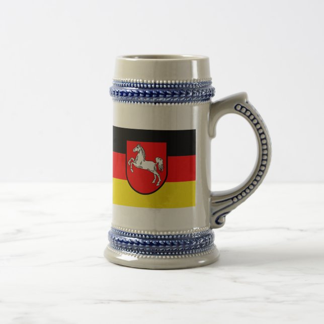 Flag - Flagge - Fahne Germany Lower Saxony Beer Stein (Right)