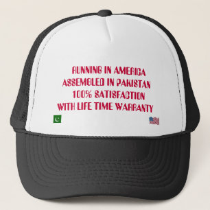 FLAG, FLAGUSA, RUNNING IN AMERICA ASSEMBLED ... TRUCKER HAT