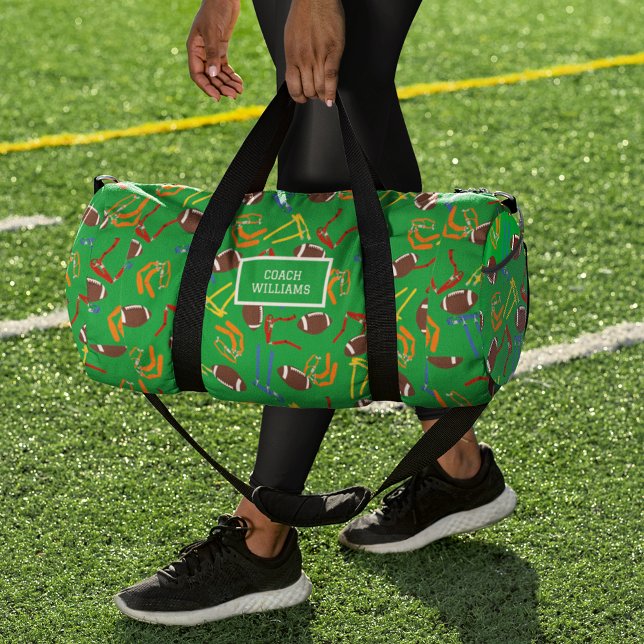 Flag Football Coach Player Personalized Duffle Bag (Creator Uploaded)