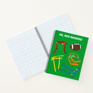 Flag Football Coach Player Personalized Notebook