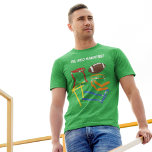 Flag Football Coach Player Personalized T-Shirt<br><div class="desc">Cheer on your favourite team or your favourite player or create a personalized gift for flag football coach when you add your own text to this t-shirt. This graphic tee features illustrations of a football and a colourful assortment of flag belts with your message in bold white letters at the...</div>