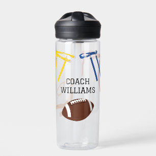 Flag Football Coach Player Personalized Water Bottle