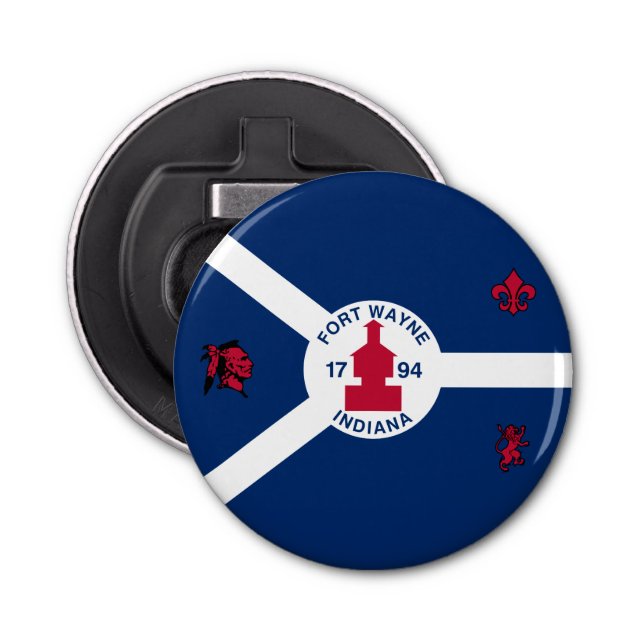 Flag Fort Wayne, Indiana Bottle Opener (Front)