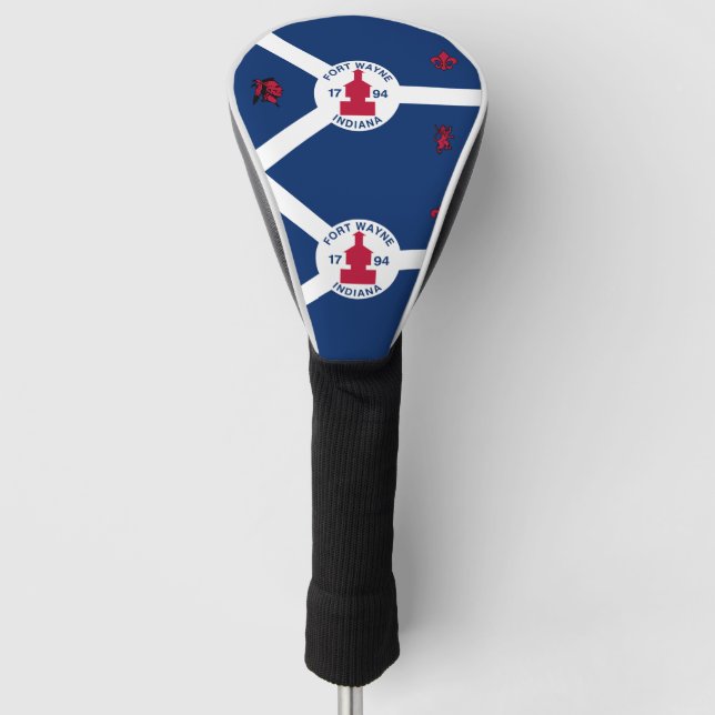 Flag Fort Wayne, Indiana Golf Head Cover (Front)