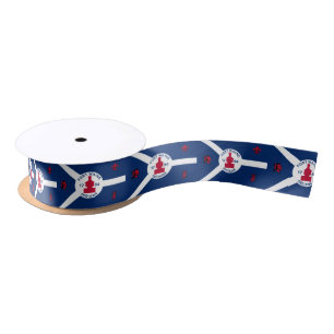Flag Fort Wayne, Indiana Satin Ribbon