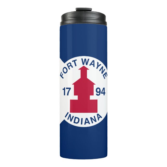 Flag Fort Wayne, Indiana Thermal Tumbler (Front)